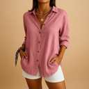 Danica breathable relaxed fit blouse in lightweight fabric, view 9