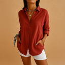 Danica breathable relaxed fit blouse in lightweight fabric, view 8