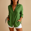 Danica breathable relaxed fit blouse in lightweight fabric, view 6