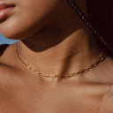 Martha Paperclip Chain Choker Necklace, view 2