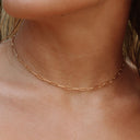 Martha Paperclip Chain Choker Necklace