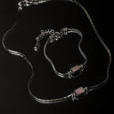 Zelda Mother of Pearl Pendant Necklace, view 13
