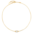 Zelda Mother of Pearl Pendant Necklace, view 4