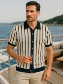 Silas Men's Knitted Polo Shirt, view 2