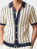 Silas Men's Knitted Polo Shirt, view 4