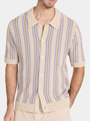 Silas Men's Knitted Polo Shirt, view 8