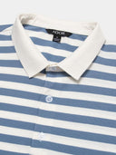Griffin Men's Azure Nautical Polo Shirt, view 3