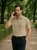Ivo Men's Textured Knit Polo Shirt, view 2