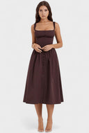 Adeline Classic Draped Midi Dress
