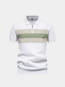 Raphael Men's Slim Fit Zip Collar Polo Shirt, view 7