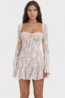 April Minimalist Clean Line Mini Dress