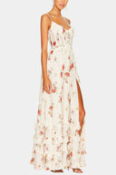 Annabel Floral Corset Bodice Maxi Dress, view 3