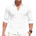 Currumbin Men's Cotton Linen Slim Fit Shirt