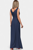 Eliana Crossed Drape Neck Flowing Maxi Dress, view 11