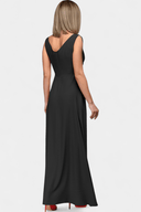 Eliana Crossed Drape Neck Flowing Maxi Dress, view 13