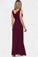 Eliana Crossed Drape Neck Flowing Maxi Dress, view 2