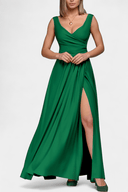 Eliana Crossed Drape Neck Flowing Maxi Dress, view 4