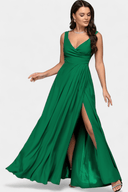 Eliana Crossed Drape Neck Flowing Maxi Dress, view 6