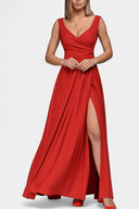Eliana Crossed Drape Neck Flowing Maxi Dress, view 7