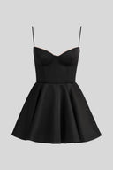Carina Floral and Solid Colour Mini Dress, view 2