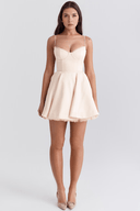 Carina Floral and Solid Colour Mini Dress, view 9