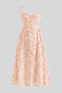 Bridget Draped Classic Waist Midi Dress, view 2
