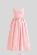 Amelie Figure-Flattering Draped Midi Dress, view 2