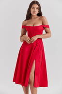 Aubrey Draped Midi Dress, view 10