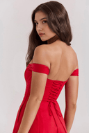 Aubrey Draped Midi Dress, view 12