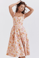 Aubrey Draped Midi Dress, view 15