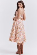 Aubrey Draped Midi Dress, view 16