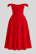 Aubrey Draped Midi Dress, view 2