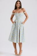 Aubrey Draped Midi Dress, view 23