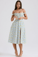 Aubrey Draped Midi Dress, view 24