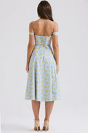 Aubrey Draped Midi Dress, view 27