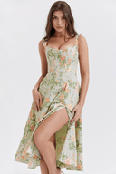 Aubrey Draped Midi Dress, view 6