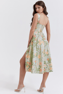 Aubrey Draped Midi Dress, view 7