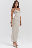 Ariana Draped Flowing Maxi Dress, view 10
