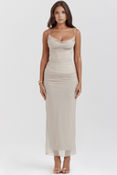 Ariana Draped Flowing Maxi Dress, view 12