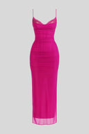 Ariana Draped Flowing Maxi Dress, view 2
