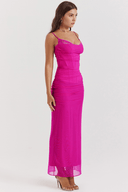 Ariana Draped Flowing Maxi Dress, view 3