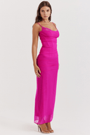 Ariana Draped Flowing Maxi Dress, view 4