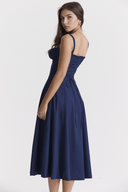 Alessia Draped Lightweight Midi Dress, view 11