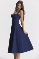 Alessia Draped Lightweight Midi Dress, view 12