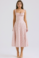Alessia Draped Lightweight Midi Dress, view 13