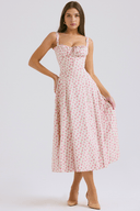 Alessia Draped Lightweight Midi Dress, view 15