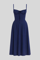 Alessia Draped Lightweight Midi Dress, view 2