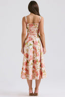 Alessia Draped Lightweight Midi Dress, view 4