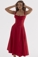 Alessia Draped Lightweight Midi Dress, view 7