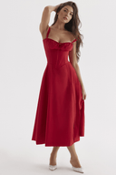 Alessia Draped Lightweight Midi Dress, view 8